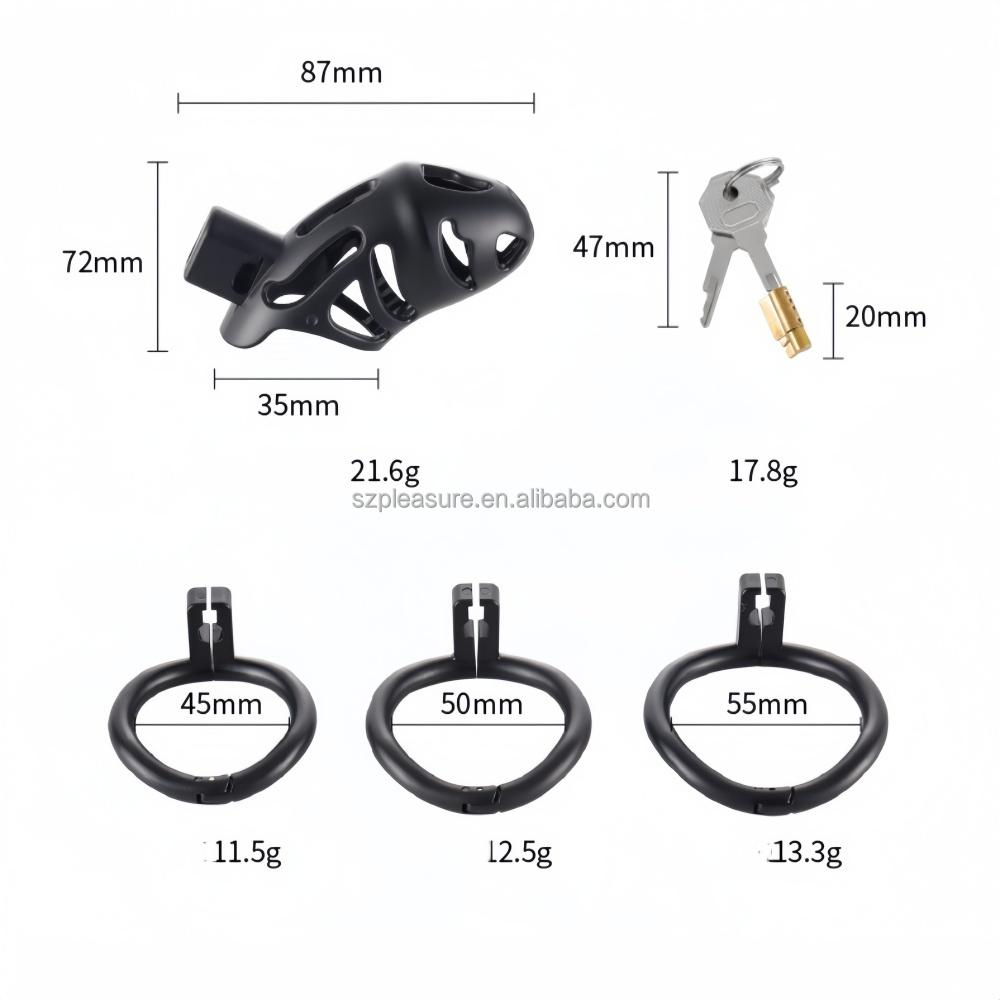 Men Sex Toy ABS Chastity Device Cock Cage Male Penis Lock Cage