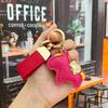 Portachiavi in Pelle con Ciondolo Pony Cartone Animato: Braccialetto della Ricchezza Immediata per Coppie, Accessorio per Auto e Borsa