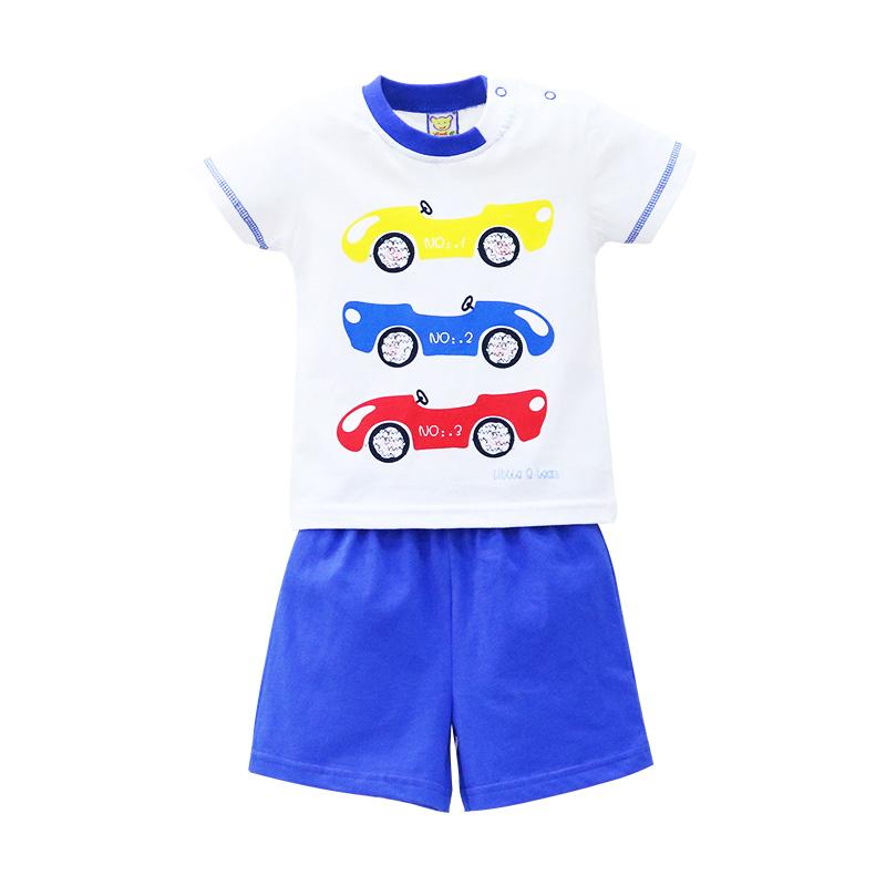 

Детский комплект из 2 предметов для маленьких мальчиков и девочек, брюки с короткими рукавами, футболка, костюм, летняя хлопковая одежда с героями мультфильмов 12M белый