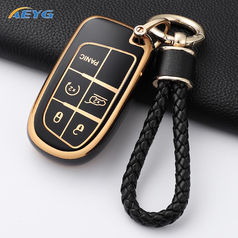 Soft Tpu Car Key Case Cover Shell For Jeep Renegade Grand Cherokee For Dodge Ram 1500 Journey Charger Challenger Fiat Durango