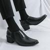 Herrenschuhe mit erhöhten Absätzen, 6 cm, hochwertige Lederschuhe, Business-Party-Kleid, Hochzeitsschuhe, Übergröße, Slip-on, Freizeitschuhe