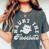 Distressed Haunt Fascists Comfort Colors Shirt and Kids Tshirt: Retro Halloween Cat Graphic