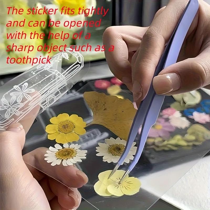 20 Stück/1 Packung Transparente Kunststoff-Lesezeichen für Trockenblumen Blätter DIY Bastelset Geschenk für Leser Naturfreunde Schule Büro Kunst
