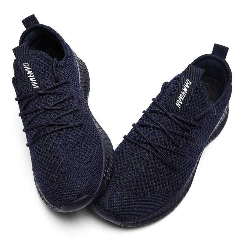 Damyuan Men Casual Flats Air Mesh Breathable Trainers Non-slip Footwear Men Vulcanized Shoes Athletic Training Tenis Feminino
