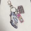 Back to the Future Style Metal Car Model Keychain Keyring Fan Collection Gift