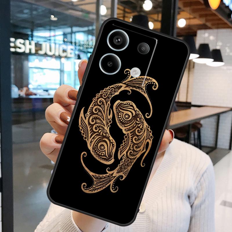 

Чехол со знаками зодиака для Xiaomi Redmi Note 13 Pro 10 11 12 14 15 Pro Plus Redmi 15C 14C 10C 12C 13C 15 Cover Redmi 10C