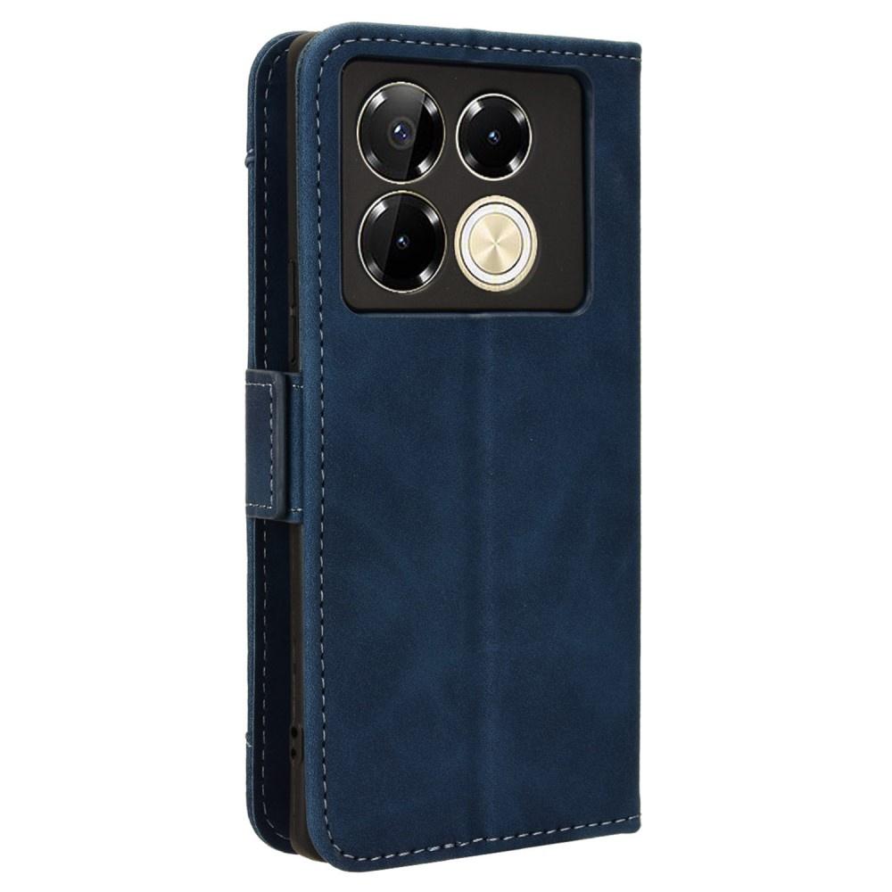 Flip Case for Infinix Note 40 Pro, Card Slot, Navy Blue