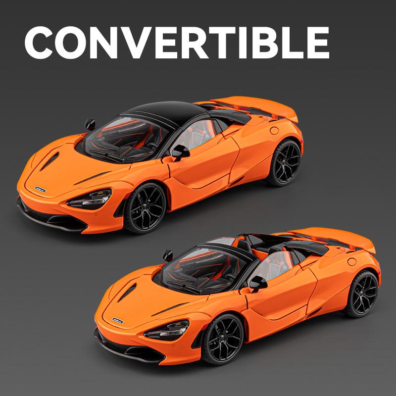 1/18 McLaren 720S Supercar Sports Car Alloy Metal Diecast Model Car Sound & Light Pull Back Collection Hobby Decoration Present