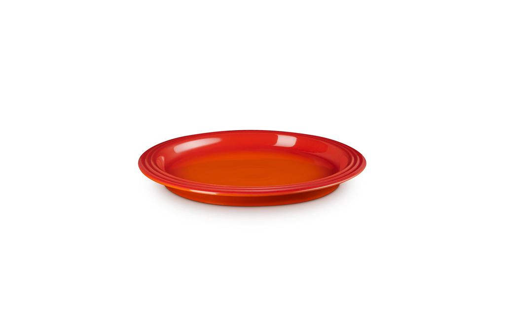 Le Creuset Leger Large Heat and Cold Microwave Dishwasher Oven Heat Resistant Curry Pasta Plate Japanese Plate, Plate, 23cm, Orange, Resistant, Oven,