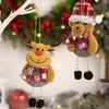 Christmas Tree Fabric Ornament Seasonal Display Fabric Santa Pendant Decor For Christmas For Mantel Door Wall Living Room