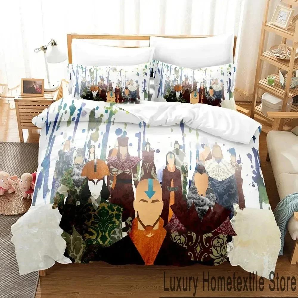 3D Print Cartoon Avatar The Last Airbender Bedding Set Boys Girls Twin Queen King Size Duvet Cover Pillowcase Bed Boys Adult