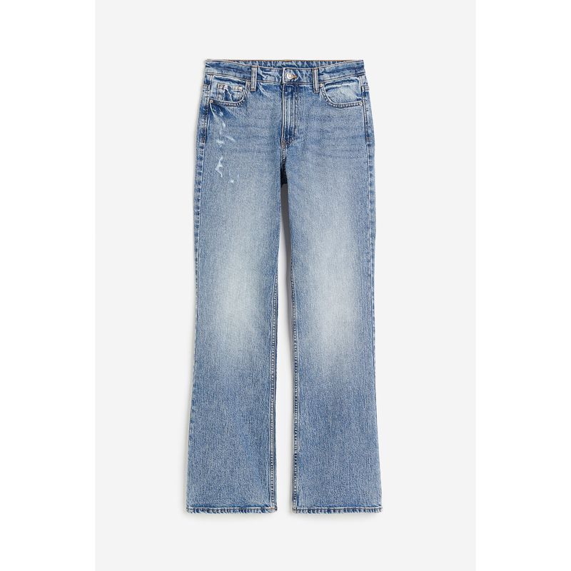 

HM Women s Jeans Autumn Micro-Elastic High Waist Slim Looking Silm Bootcut Casual Pants 1198343 Light cowboy Blue 160/68A(36)