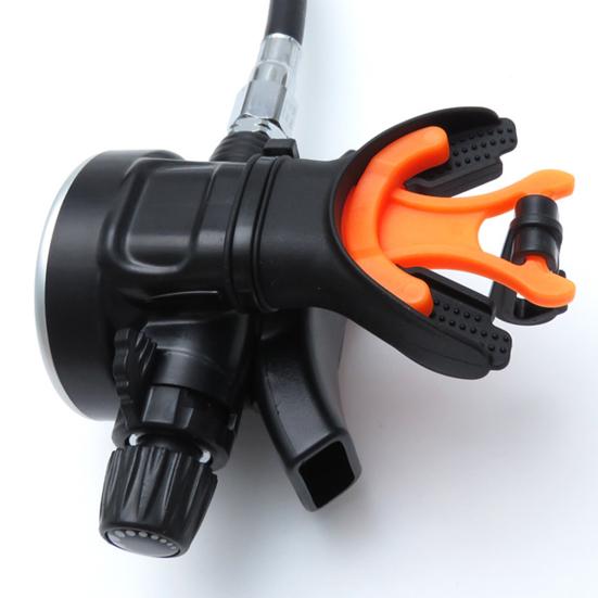Suport pentru scufundări Octo cu clemă din plastic negru, regulator de respirație etapa a doua, suport pentru caracatiță, clemă de fixare pentru scufundări, muștiuc, fixare