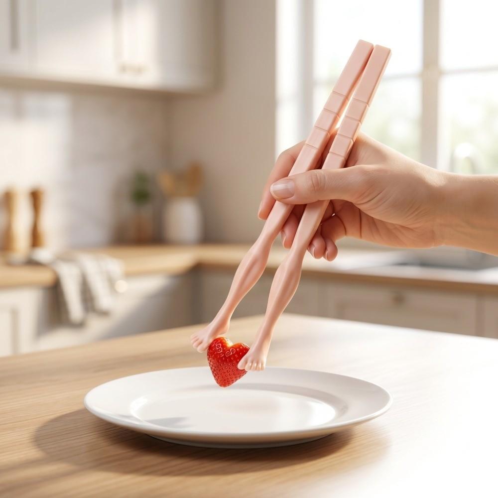 Non-Slip Foot Shape Chopsticks Reusable Toe Food Clip Easy To Clean Funny Food Sticks Kitchen Use