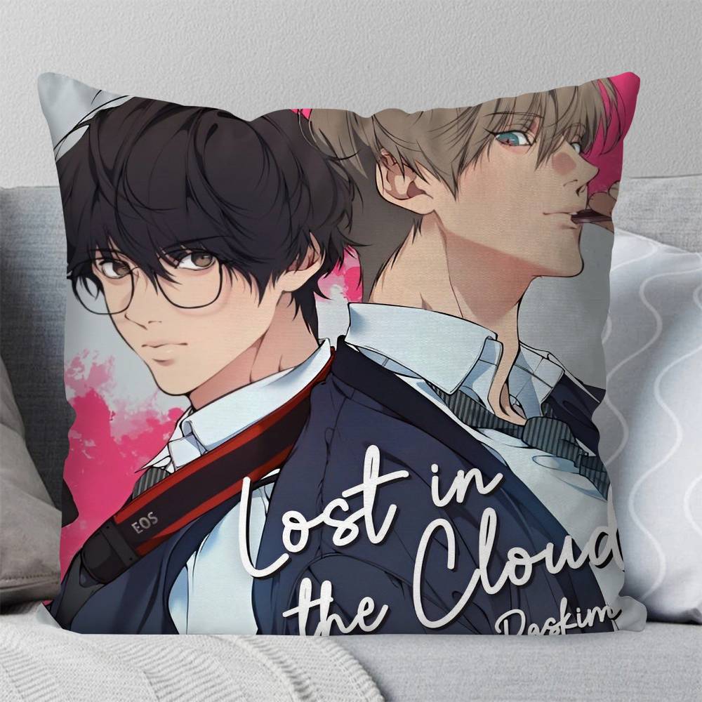 Lost In The Cloud Anime Pillow Case Fashion Square Pillowcase Bedroom Sofa Room Ins Decoration Leisure