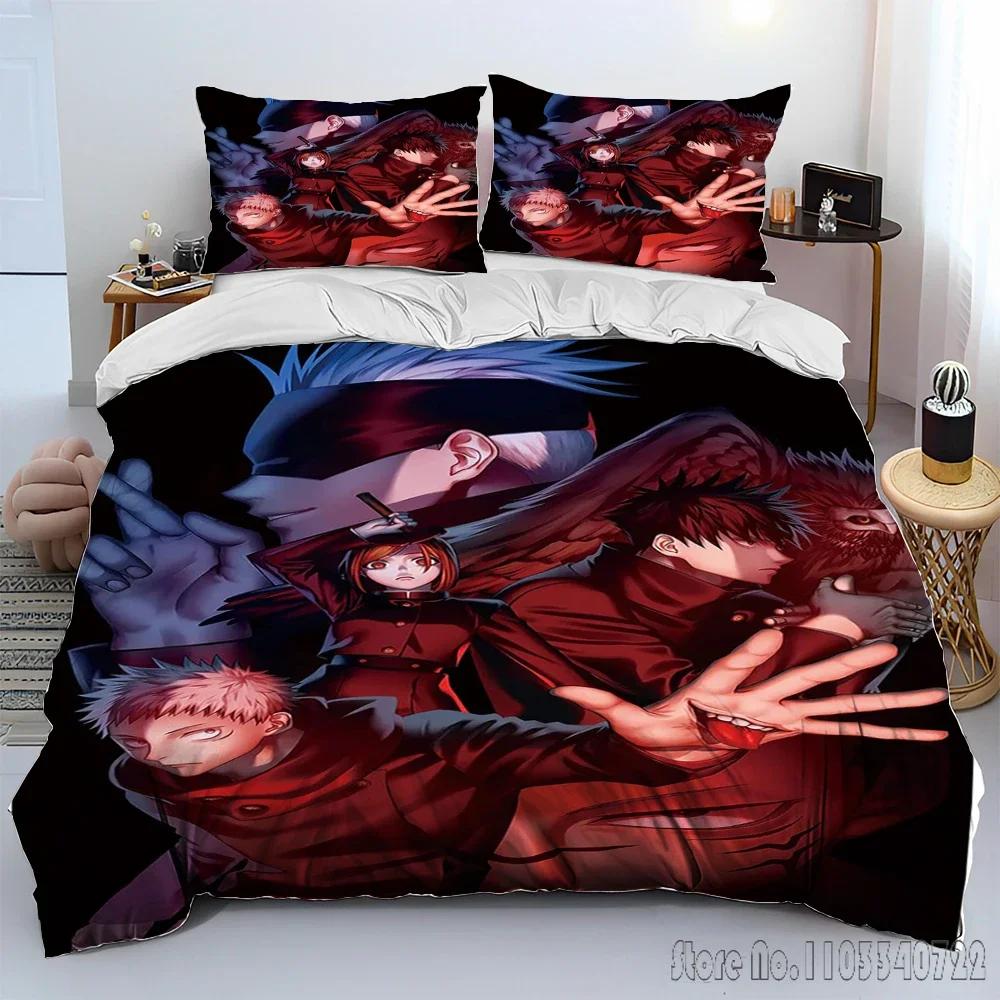 3D Jujutsu Kaisen Anime Cartoon Duvet Cover Set HD Comforter Cover for Kids Bedding Sets Bedclothes Bedroom Decor