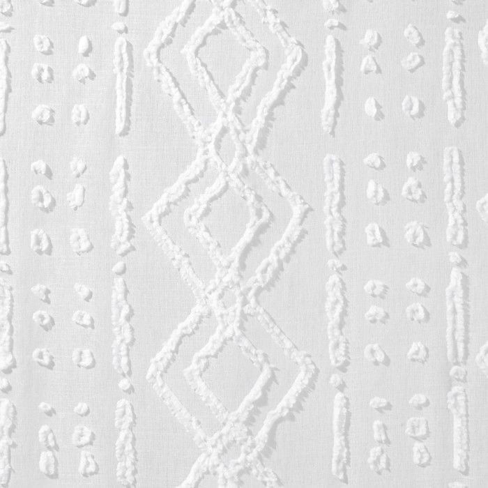 Voilage Jacquard "Sama" tamisant 140 x 240 cm Atmosphera - Blanc