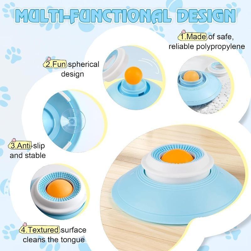 Leckball Hund, Leckspielzeug Hund für flüssiges Futter, Leckkugel für Haustiere mit Rollkugel, Hundeleckball für flüssiges Futter, Langsamfresser Lecknapf für Hunde