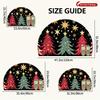 1Pcs Star & Xmas Tree Semi Circle Welcome Doormat Non-Slip for Outdoor Patio Porch Kitchen Bathroom Entryway Floor Mat