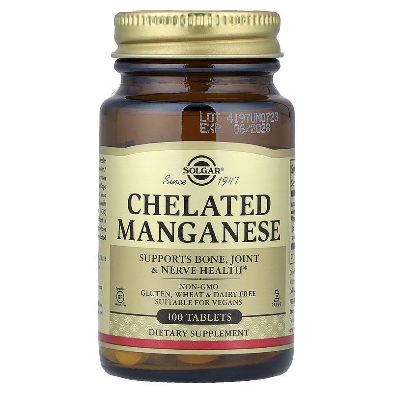 Solgar , Manganèse Chélaté, 100 Comprimés (8 Mg Pièce) - Image 2