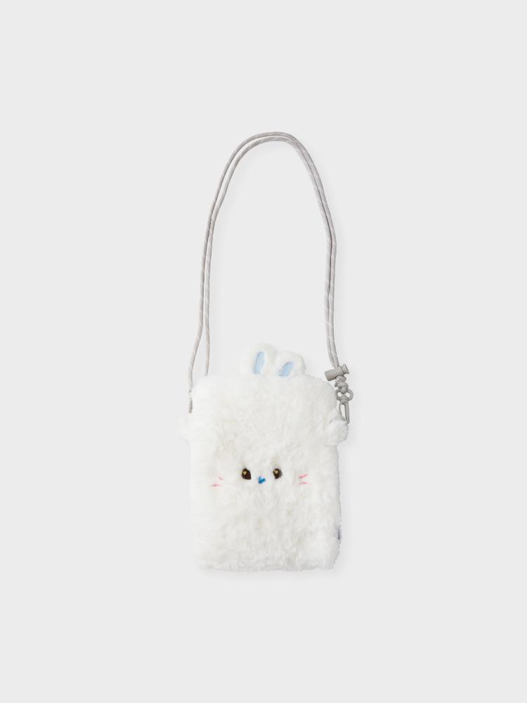 Bunini Plush Doll Mini Crossbody Bag (White)