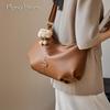 Leather Shoulder Bag Large Capacity Top Layer Cowhide Women Brand Diagonal Cross Bag Fashionable Designer Luxury Women's Handbag