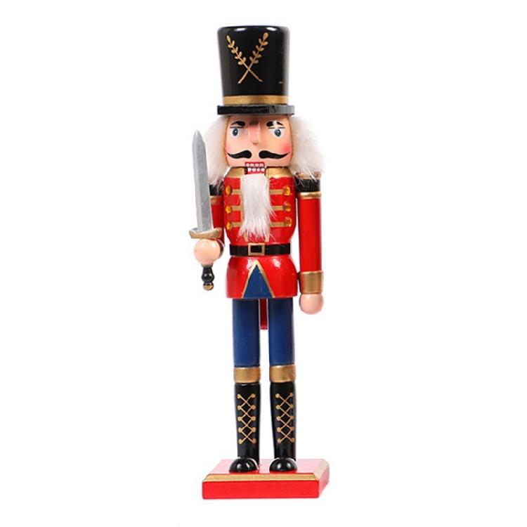 Christmas Nutcracker Ornament Set, Traditional Wooden Painted Puppet Soldier