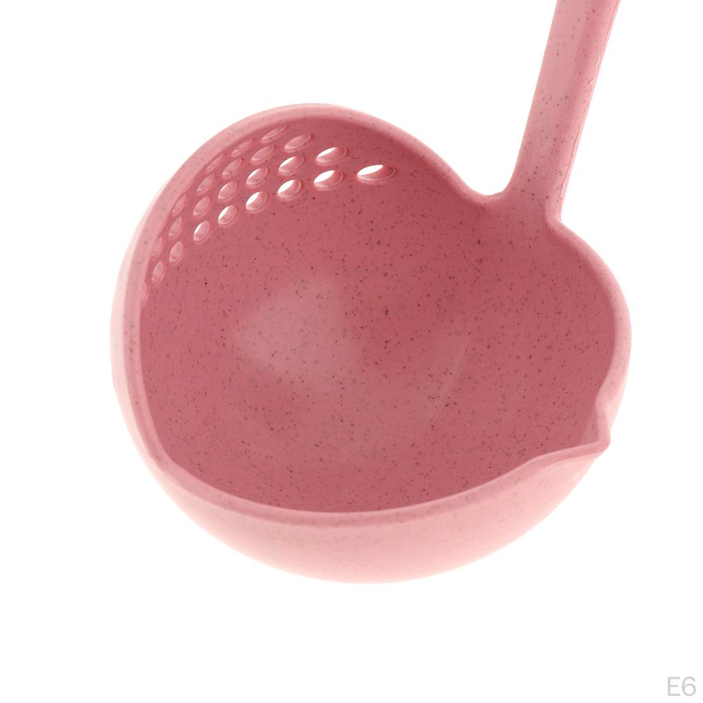 Straw Kitchen Supplies Soup-Colander Spoon With Long Handle Soup Pot Ladle Cooking