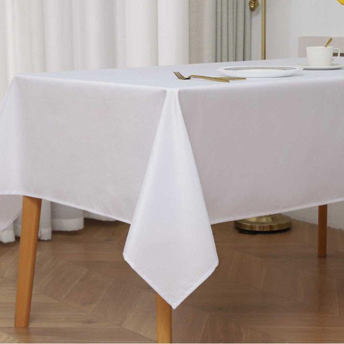 Nappe enduite avec traitement antitache Blanc carrée 180 x 180 cm