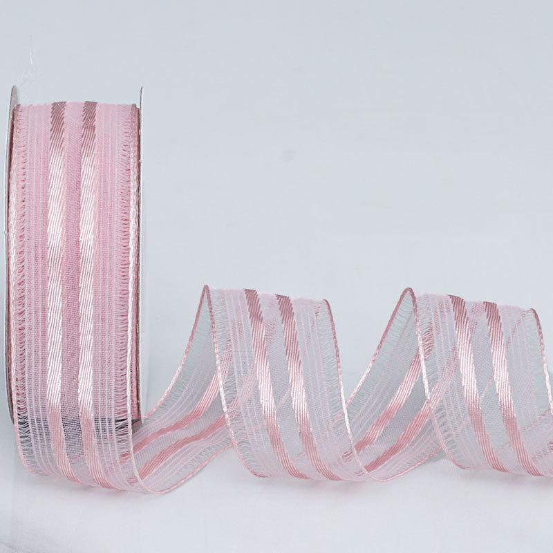 Elegant and Exquisite Vertical Transparent Mesh Ribbon Handmade DIY Flower Cake Gift Hair Decoration Bow Colorful Ribbon Crafts Making Ribbons