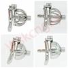 Screw Lock Stainless Steel Male Chastity Device Cock Cage with Arc Penis Ring Sex Toys for Men Urethral Lock Adult Game