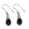Natürlicher Schwarzer Onyx Edelstein 925 Massiv Sterlingsilber Schmuck Ohrring 1,25" Z4B15