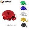 LINGQI RACING Pit Dirt Bike CNC Aluminum Gas Fuel Tank Cap Universal for Most Motorcycle Scooter ATV Off Road Motocross Parts