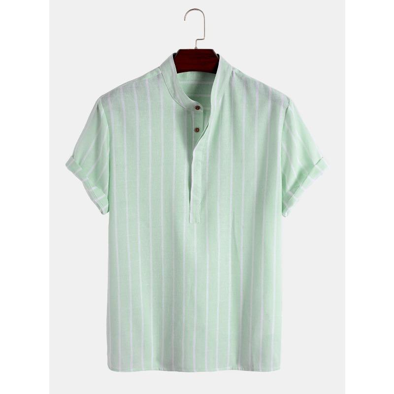 HNXC Women's Fashion Short Sleeve POLO Neck Casual Blouses & Shirts Classic Exquisite