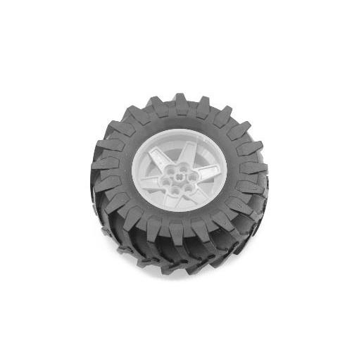 Rainbow Pig MOC Parts Wheel 15038 + 23798 Tire 107 X 44R High-Tech Compatible Bricks DIY Building Blocks Particle Kid Toy Gift