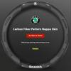 For Skoda Car AntiSlip Carbon Fiber Leather Steering Wheel Cover For Skoda VRS Kodiaq Karoq Kamiq Octavia A7 Scala Superb Yeti F