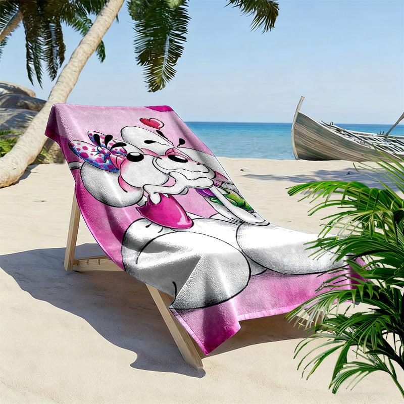 Diddl Cute Print Beach Towel, Large Soft Quick Dry Towel for Beach Camping Swimming