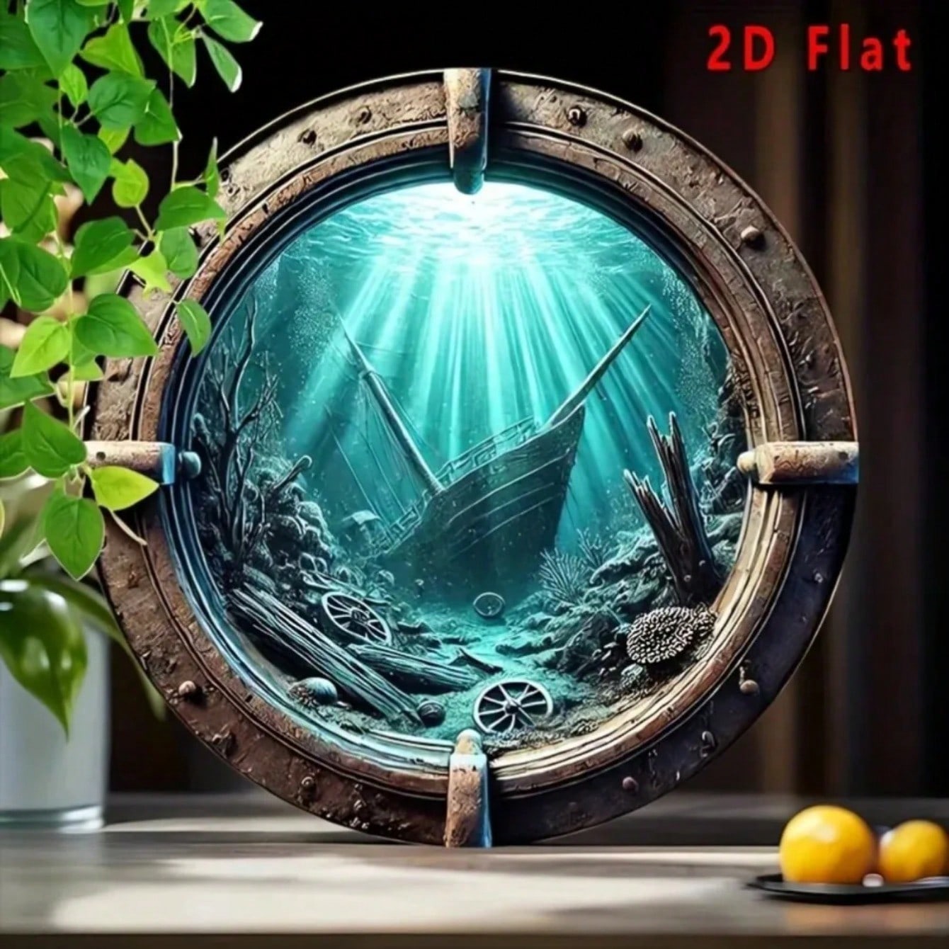 

Винтажный иллюминатор подводной лодки Рустикальное металлическое настенное искусство Алюминиевый декор Для помещений и улицы 20x20