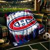 Canadiens Hockey Team Throws Blanket Flannel Blankets Plush for Couch Bed Gifts for Men Women Travel Picnic Blanket Christmas Fan Gifts