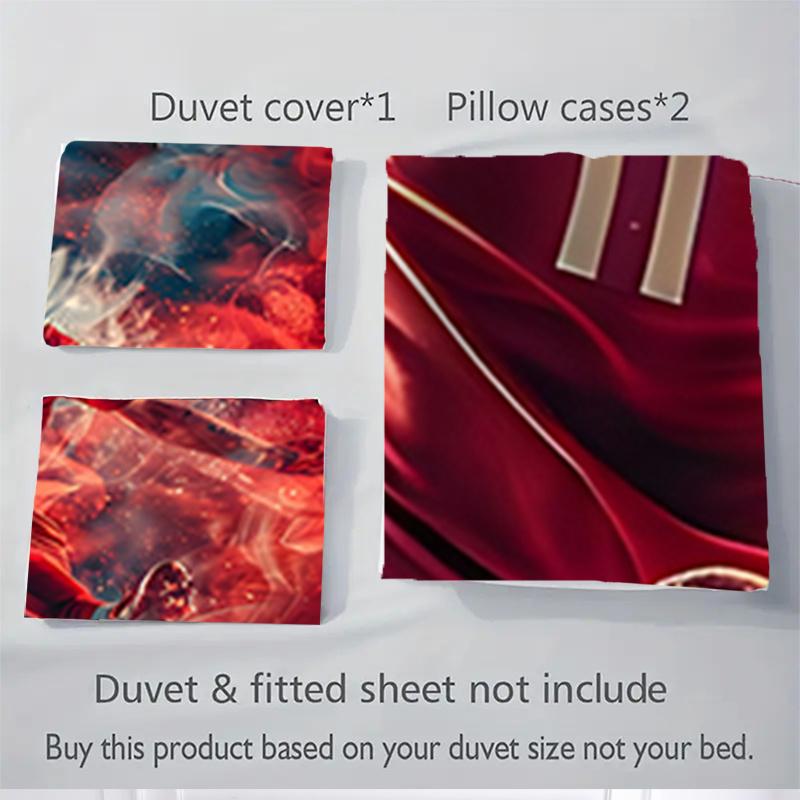 3pcs England Football Player Artwork Home Bedding Set-Perfect for Bedroom, Guest Room, Living Room, Hotel Decor-Ideal Gift for Fans, Travele