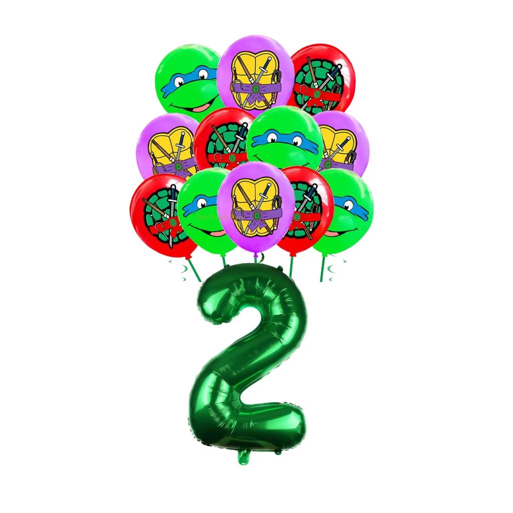 Cartoon Turtles Birthday Party Decoration Favors Cups Plates Stickers Bunting Flag Balloons For Kids Favors Baby Shower Supplies