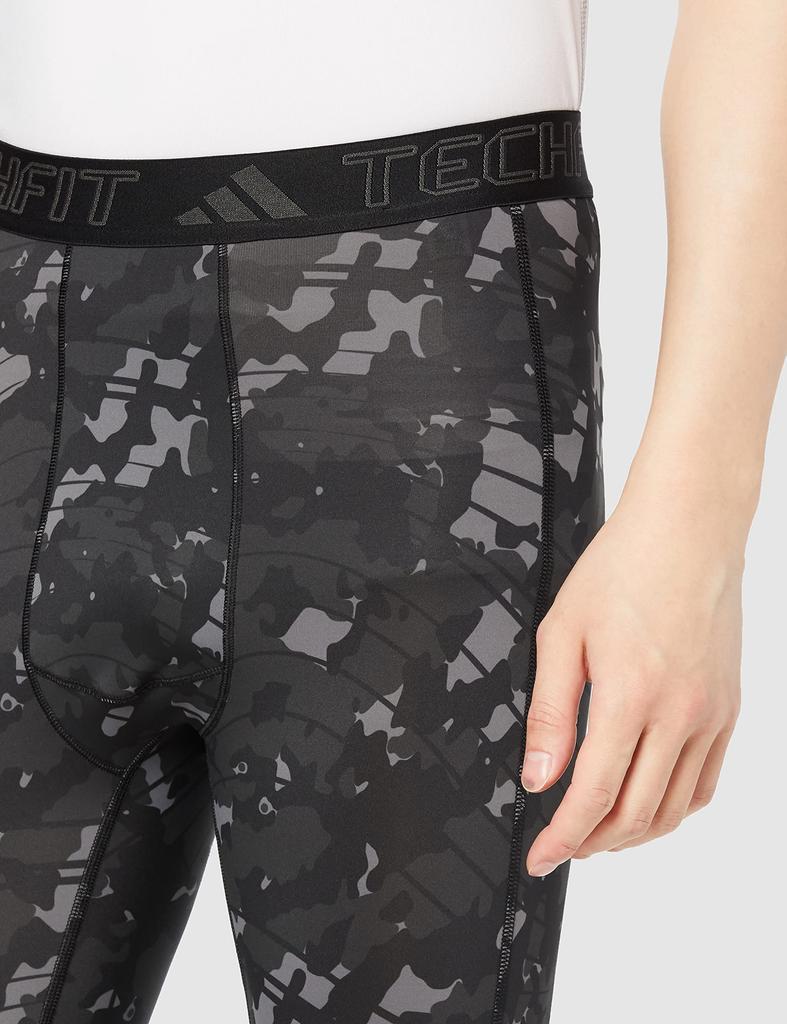 Adidas Sports Tights Tech Fit Print Training Tights MMH56 All-Over Men's Black/Print (HS7569)