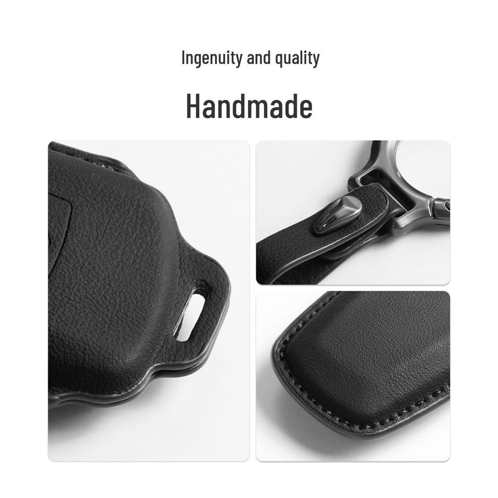 Premium Leather Key Case for Hongqi H5 PHEV - Original Interior Style