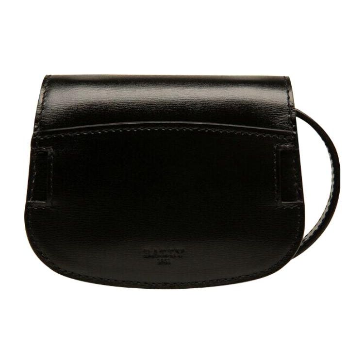 Bally Emblem Series Metal Logo Classic Vintage Leather Waist Bag Clutch Shoulder Crossbody Mini Women Bags Black 6300058