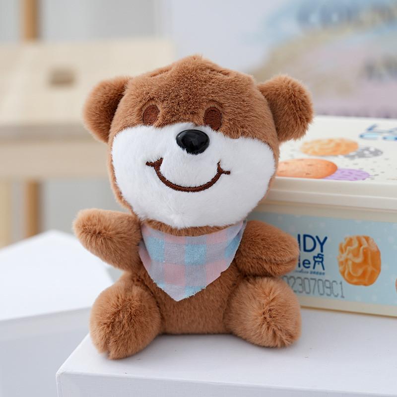 Cute 13cm Stuffed Animal Bear Key Ring Cozy Fluffy Plush Gift In Multiple Colors