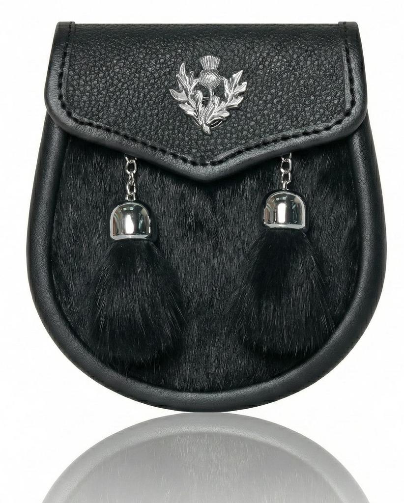 Boys Kids Sporran Scottish Children Junior Leather Wallet for Kilts Highland Dress Attire