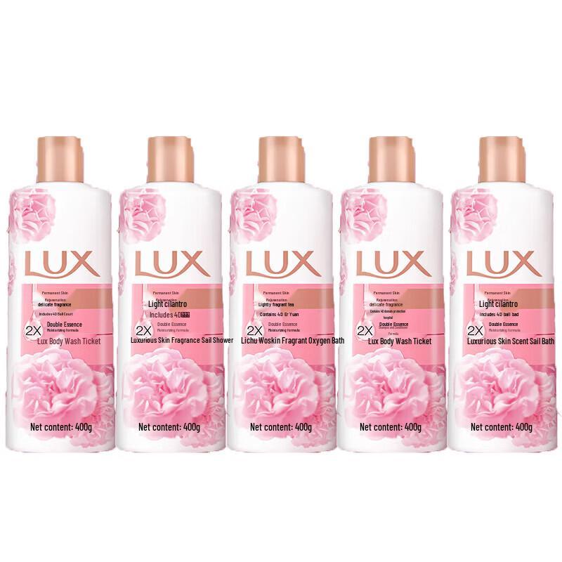 LUX Everlasting Softness Rose Shower Gel (5x400g)