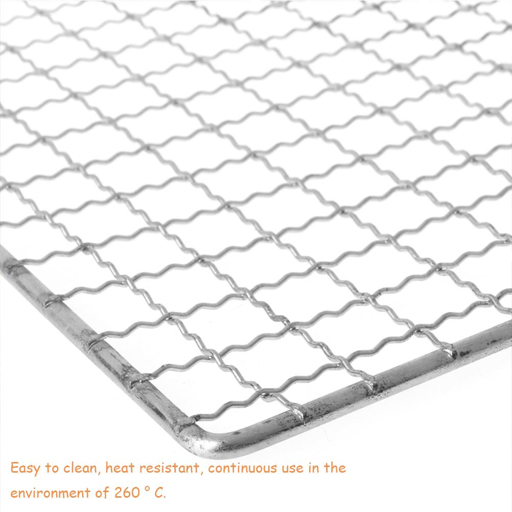2 Peças Tapetes de Malha para Churrasqueira Aço Inoxidável Antiaderente Tapetes de Malha para Churrasqueira Grelhas Traseiras para Grelhar Carne Legumes Frutos do Mar