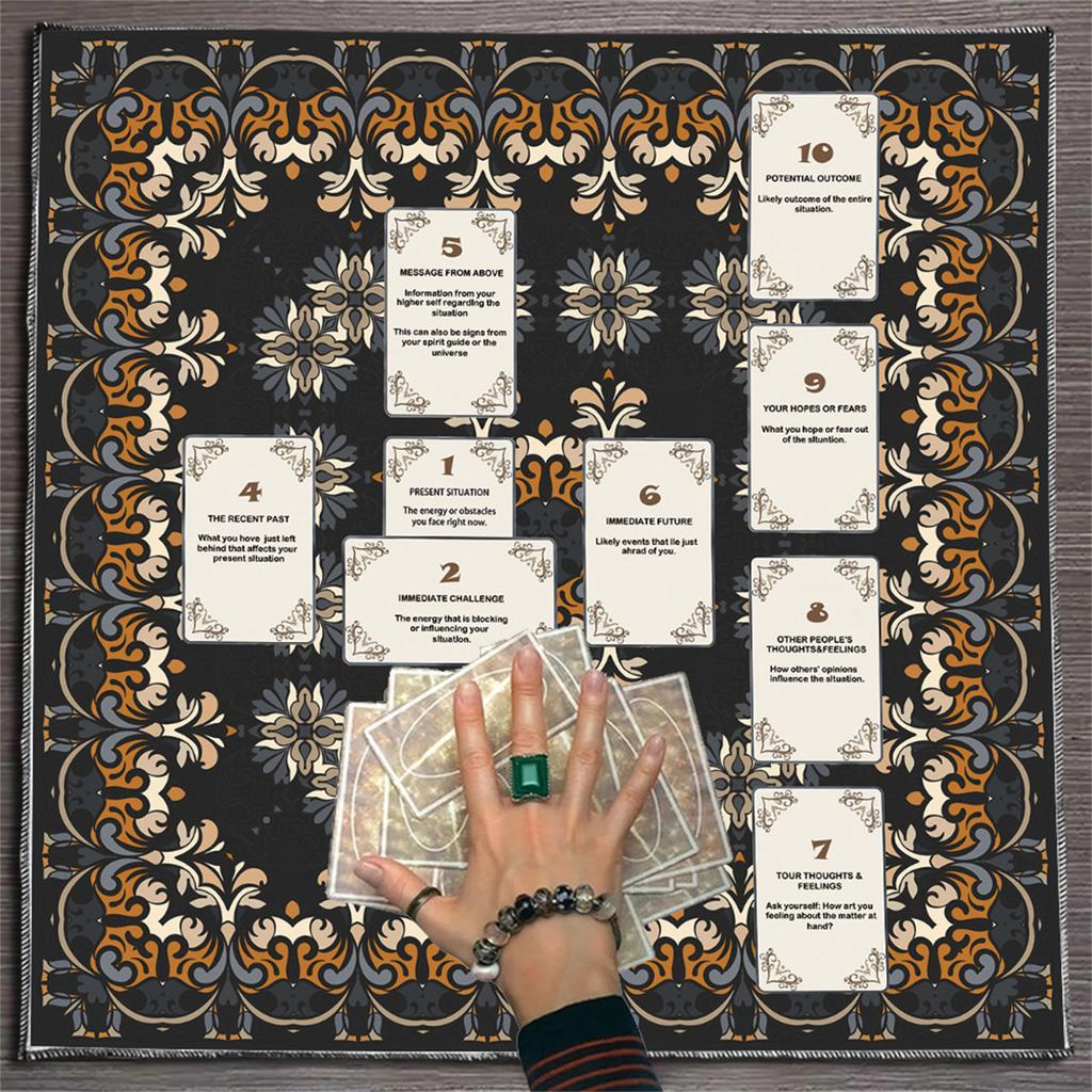 Tarots Tablecloth Altars Cloth Reading Card Astrologys Tablecloth Divinations Card Cloth Tapestry Wall Decoration