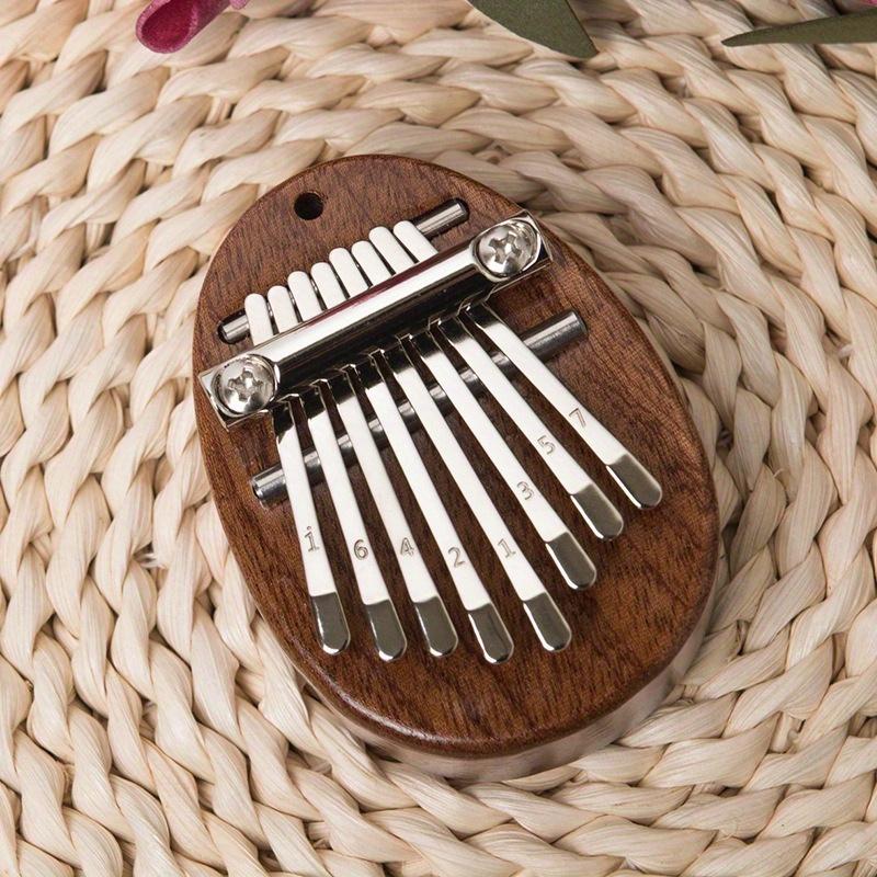8-Key Mini Thumb Piano - Portable Wooden Finger Piano with Lanyard, Perfect Gift for Valentines Day, Adults, Beginners, and Music Enthusiasts